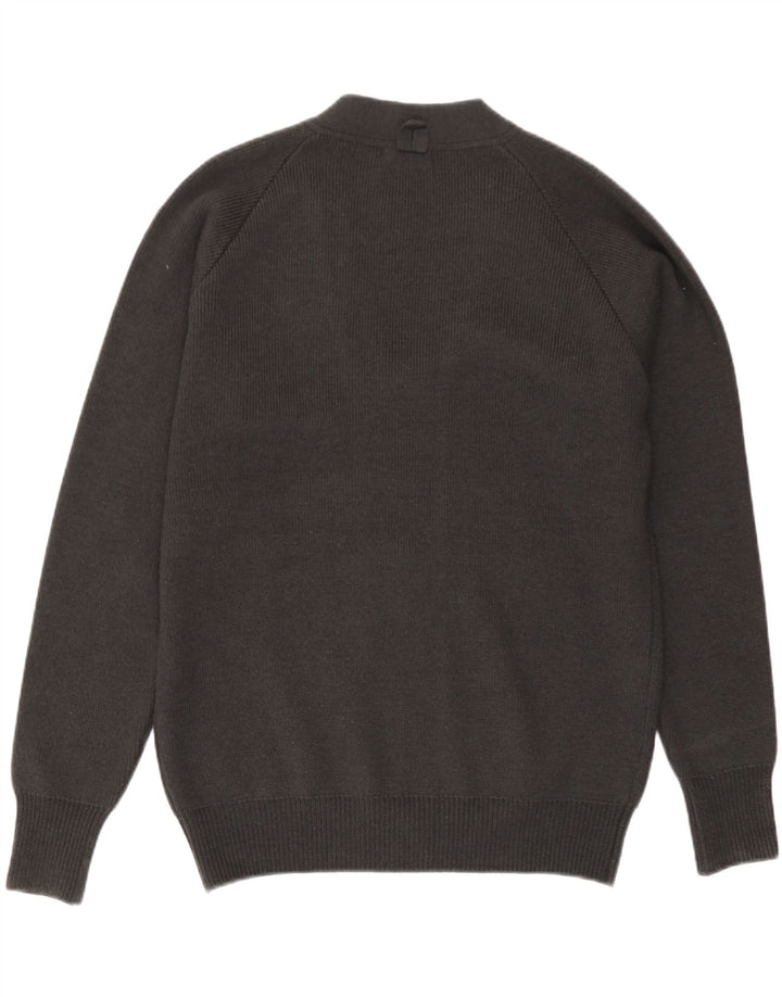 Мужской кардиган на молнии Zara, хлопковый свитер среднего серого цвета