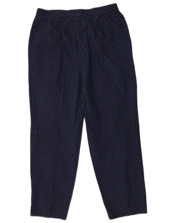 Женские брюки чинос Peter Hahn UK 18 XL W36 L29 Темно-синие в пятнистый цвет