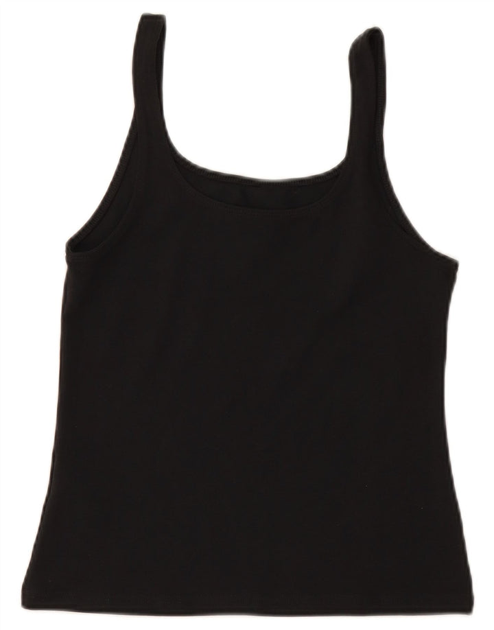 Женский укороченный топ на бретельках NIKE UK 12, средний черный, хлопок