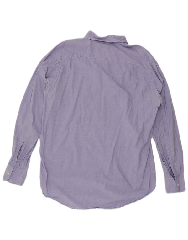 Мужская рубашка Hackett XL, синяя, хлопок в мелкую клетку