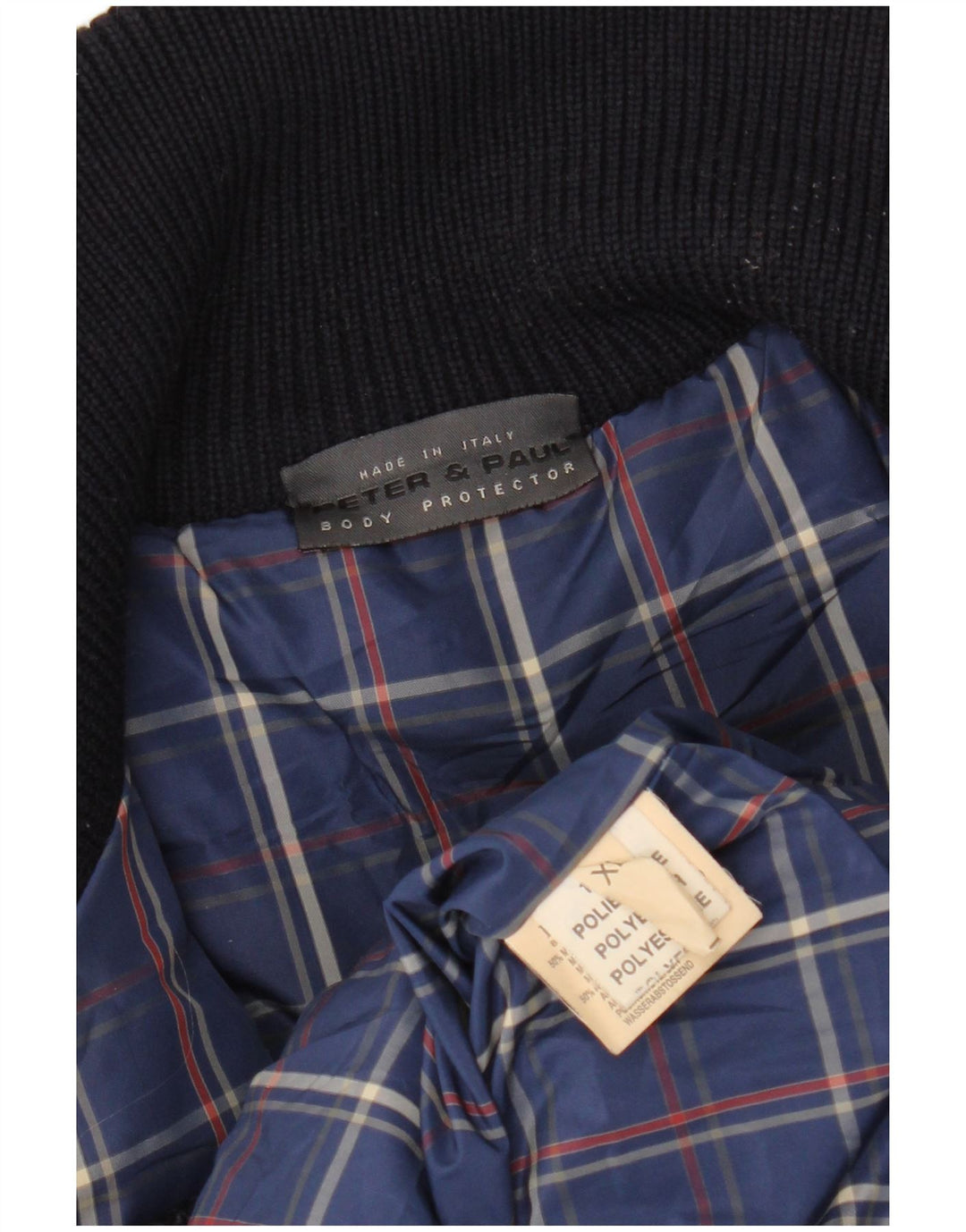 PETER & PAUL Mens Cardigan Sweater XL Navy Blue Polyester