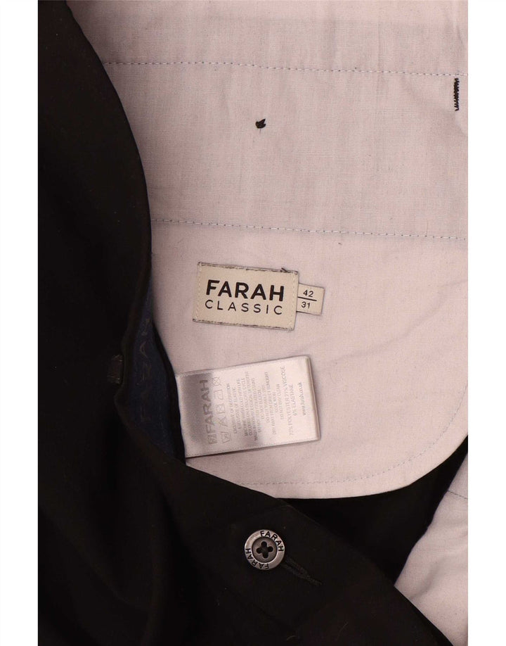 Мужские брюки чинос Farah Classic Fit W42 L31, черные полиэстер