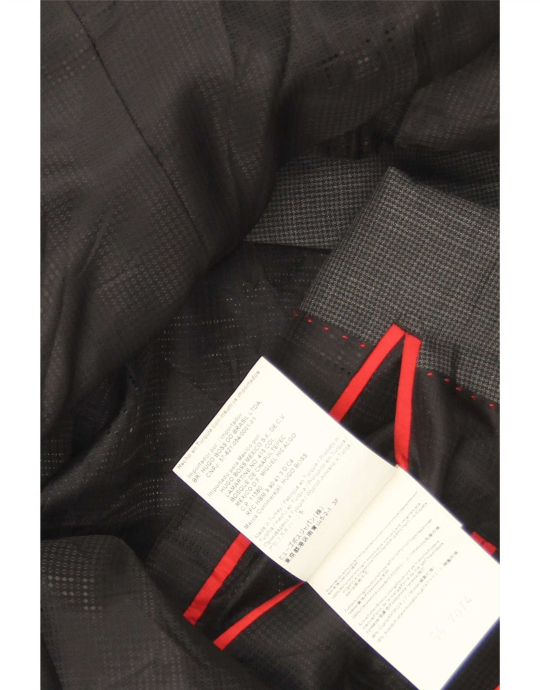 Мужской пиджак Hugo Boss на 2 пуговицах EU 54 2XL Серый с узором "гусиные лапки"