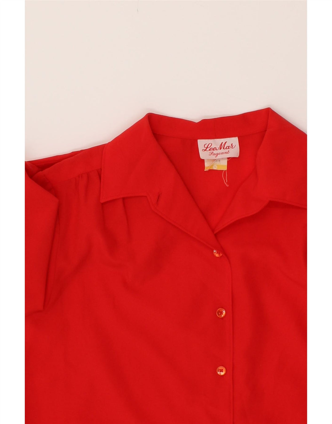 VINTAGE Womens Shirt Blouse UK 16 Large  Red Polyester Vintage Vintage and Second-Hand Vintage from Messina Hembry 