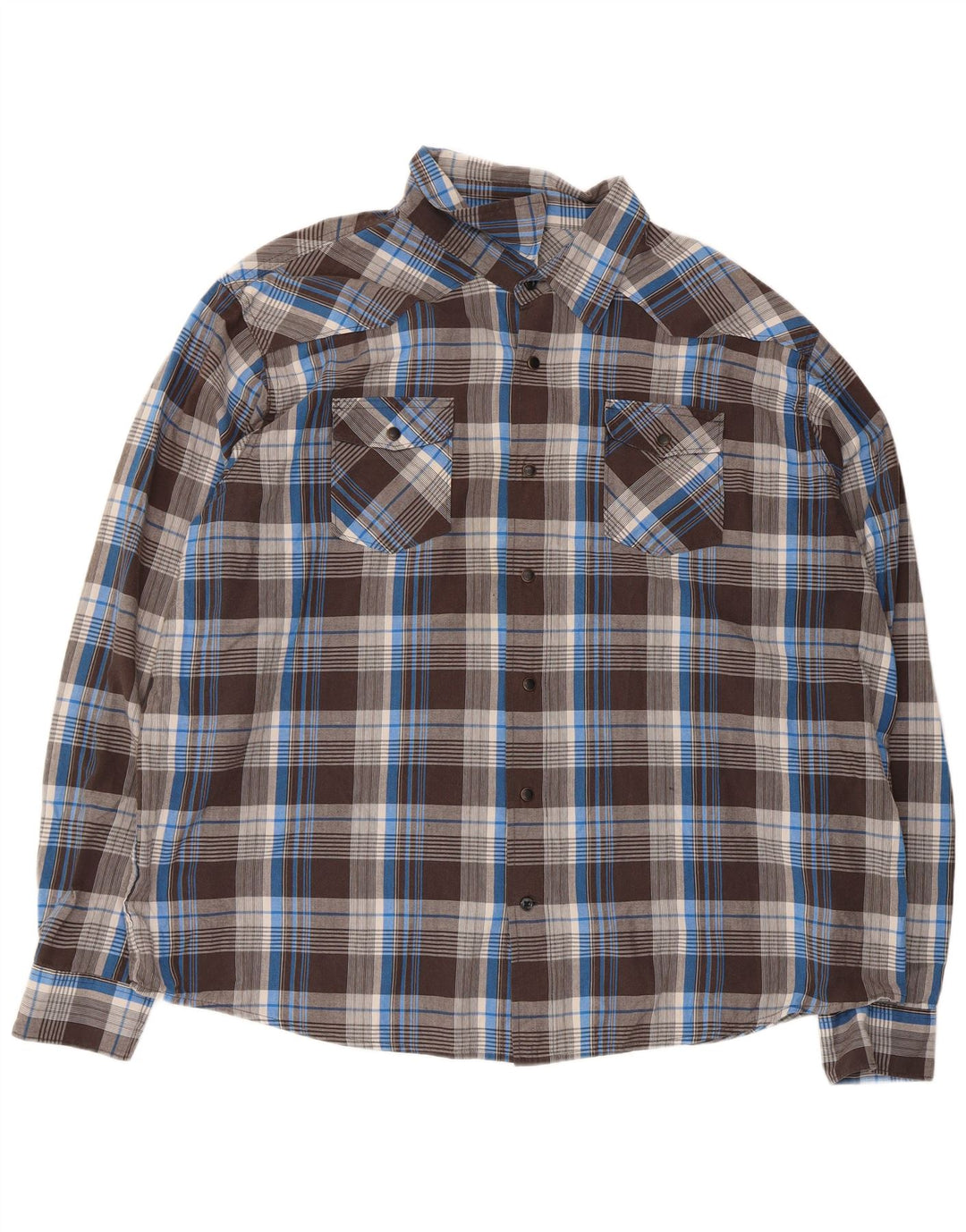 Мужская рубашка Wrangler 3XL, коричневая клетка, хлопок