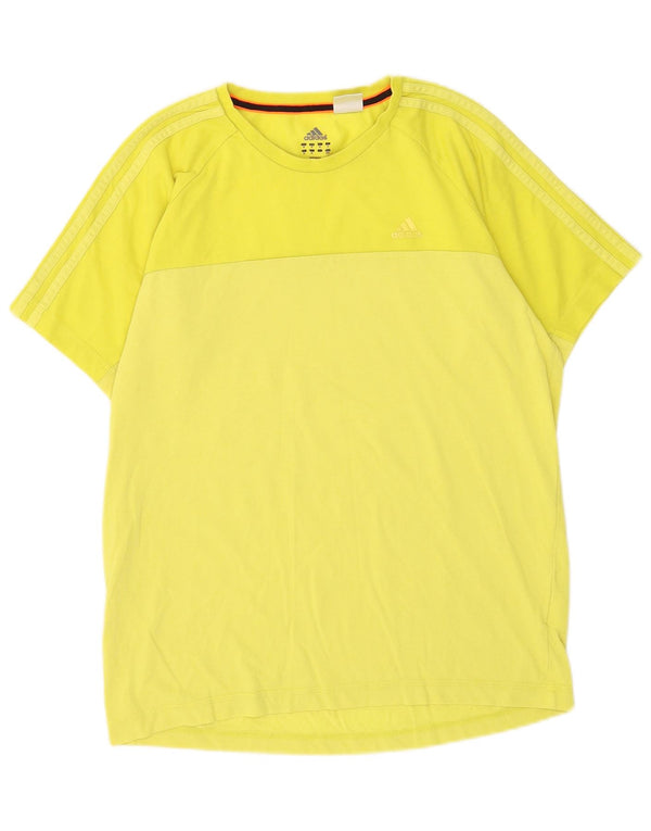 Adidas Мужская футболка Climalite Top Medium Yellow Cotton