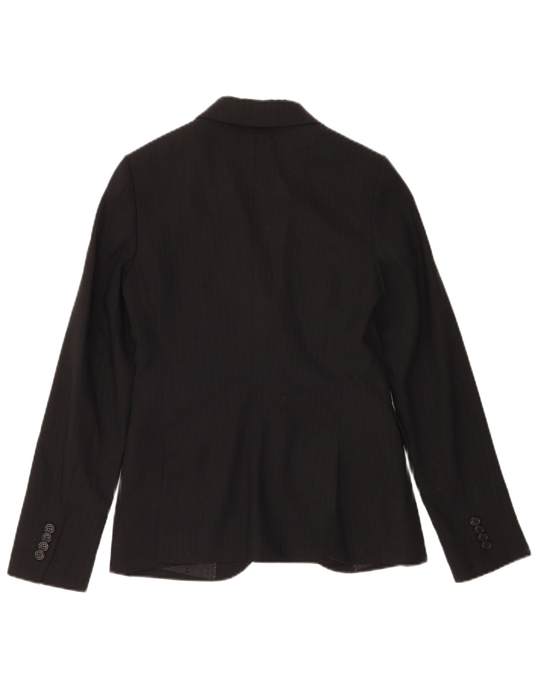 Женский пиджак Massimo Dutti на 2 пуговицах EU 36 XS, черный в тонкую полоску, шерсть