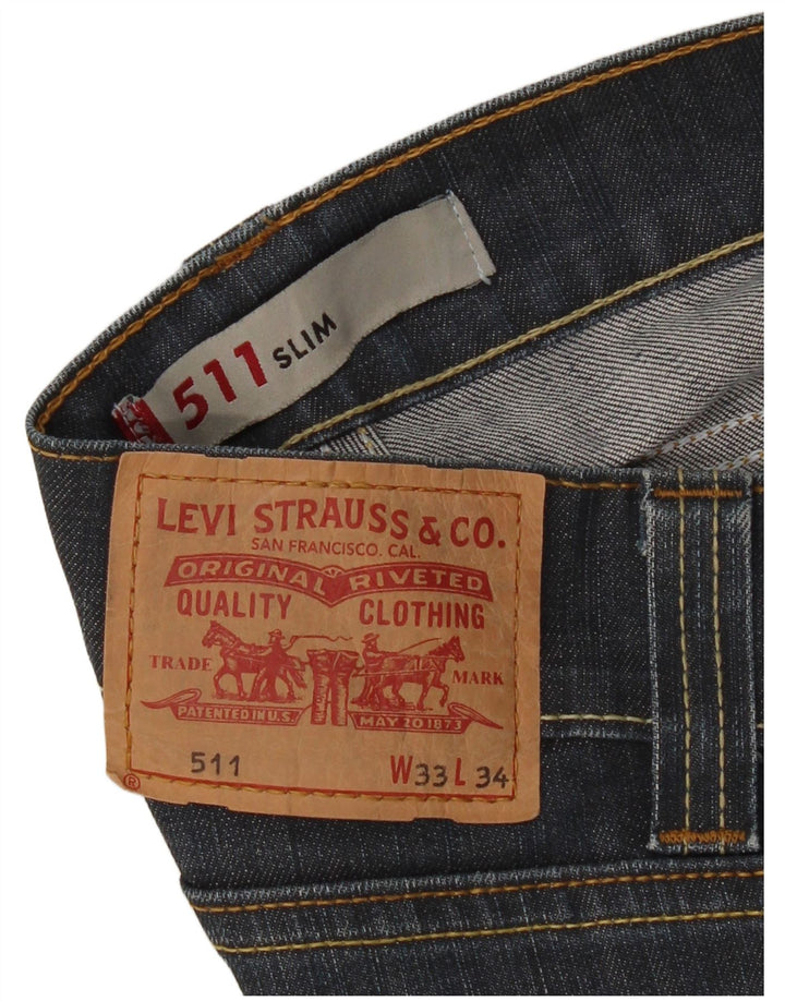 LEVI'S Mens 511 Slim Jeans W33 L29  Navy Blue