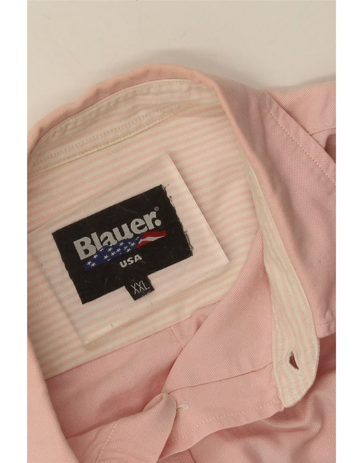 Мужская рубашка в стиле милитари Blauer 2XL, розовая, хлопок