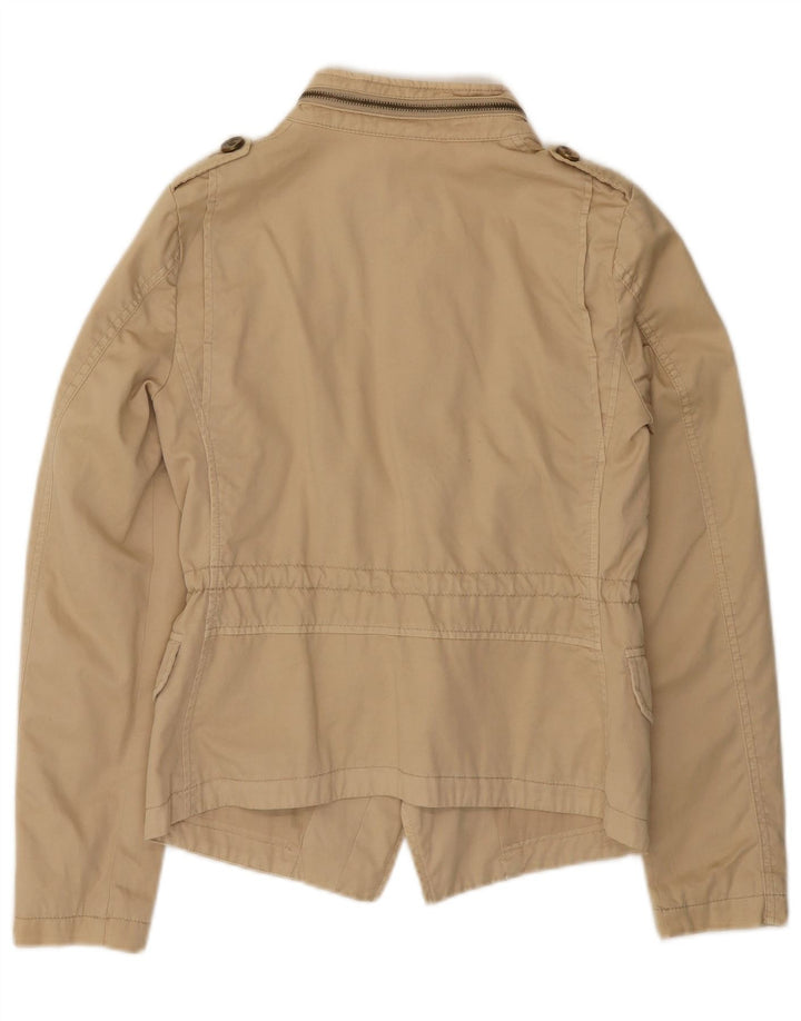 Женская куртка Zara UK 36, маленькая, бежевый, хлопок
