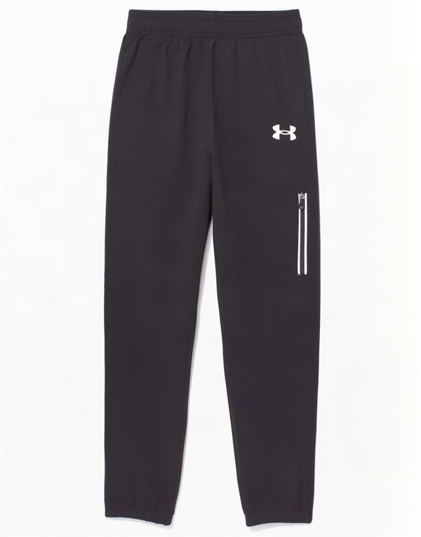 Under Armour Boys Tracksuit Trousers Joggers 6-7 Years Black Polyester