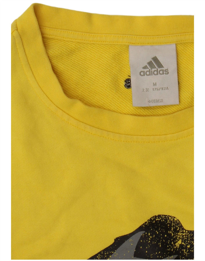 Adidas Мужской Толстовка С Графикой Джемпер Средний Желтый
