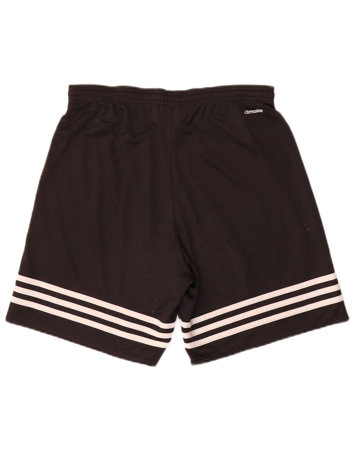 Мужские спортивные шорты Adidas Climalite, маленькие черные из полиэстера