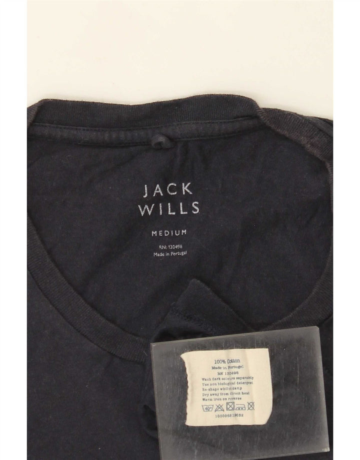 Мужская футболка Jack Wills Top среднего размера, темно-синяя, хлопок