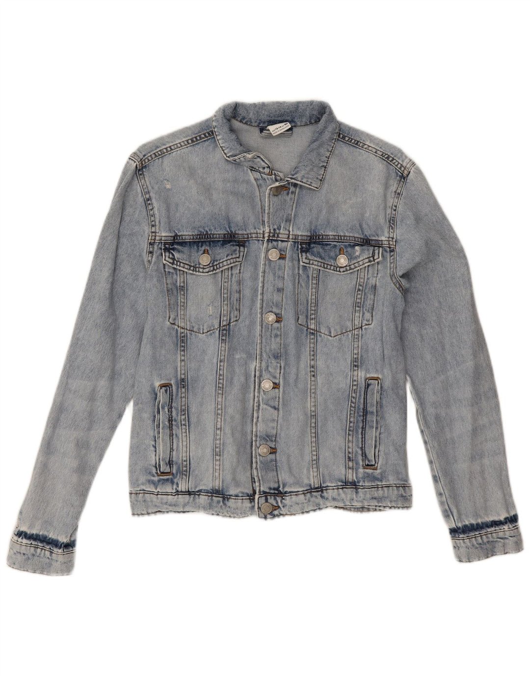 Джинсовая куртка Zara для девочек 13-14 лет, синяя, хлопок