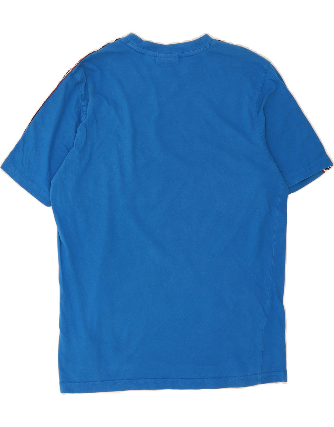 FILA Mens Graphic T-Shirt Top Medium Blue Colourblock Cotton Vintage Fila and Second-Hand Fila from Messina Hembry 