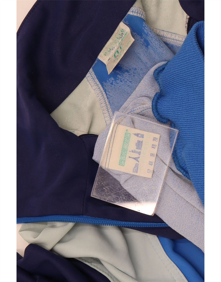 Женский спортивный костюм Ennerre, верхняя куртка UK 20, 2XL, синий, полиамид с цветными блоками