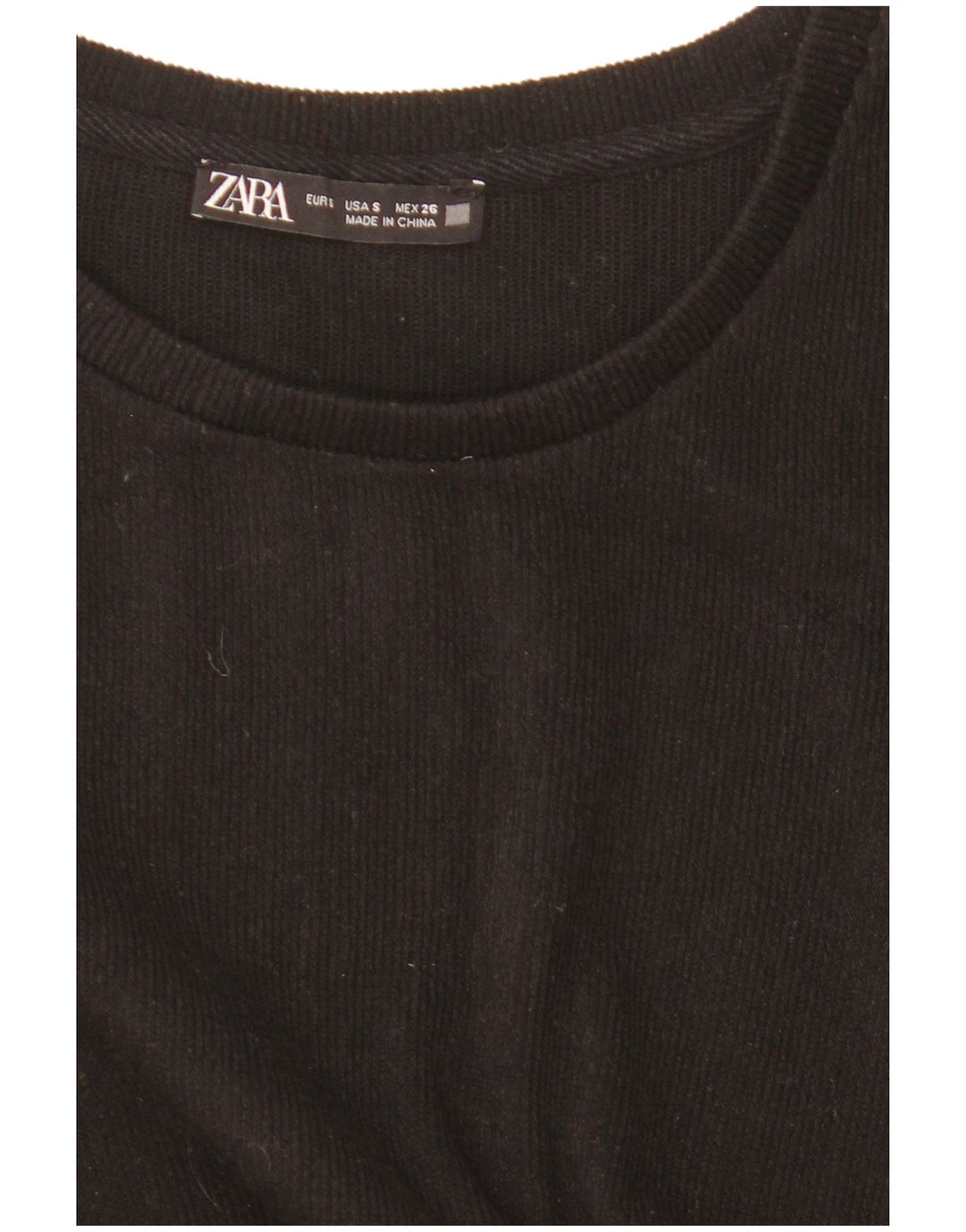 Женская укороченная блузка большого размера с длинными рукавами Zara UK 10, маленькая черная