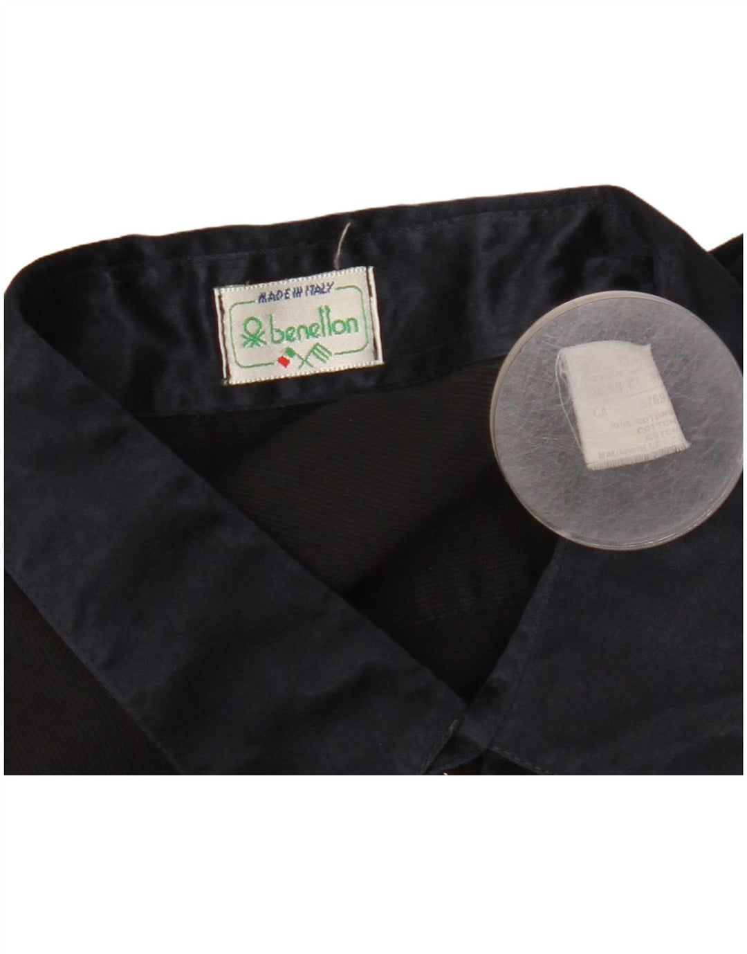 Мужская рубашка Benetton, большая черная, хлопок