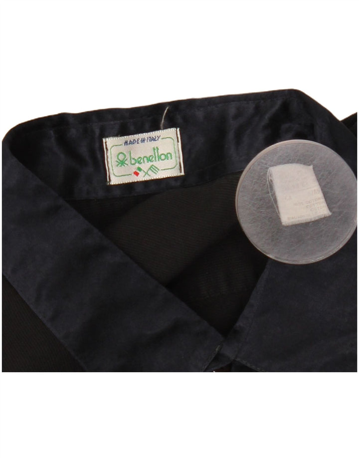 Мужская рубашка Benetton, большая черная, хлопок