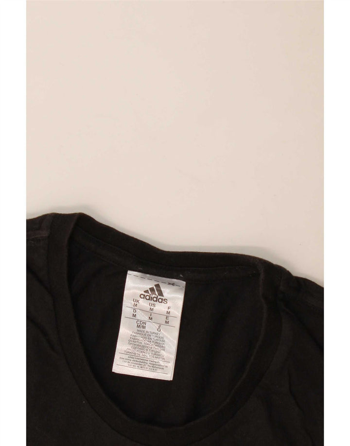 Мужская футболка с рисунком Adidas Top Medium Black Cotton