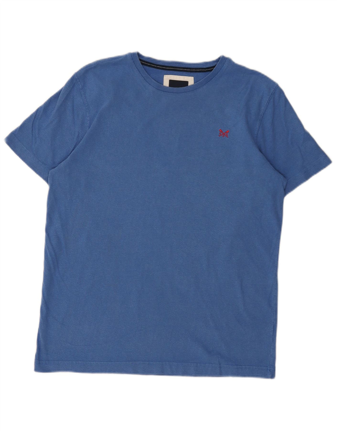 Crew Clothing Мужская футболка из хлопка среднего синего цвета