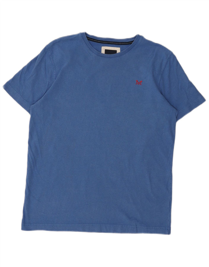 Crew Clothing Мужская футболка из хлопка среднего синего цвета