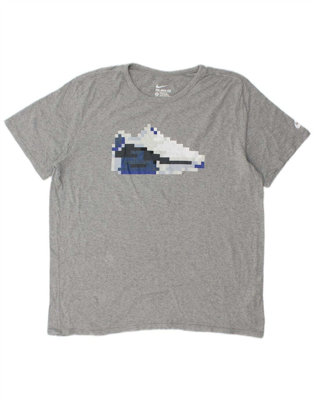 Мужская футболка спортивного кроя с рисунком Nike Top XL, серый хлопок с крапинками