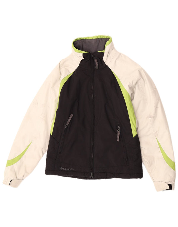 Женская лыжная куртка Columbia Oversized UK 10, маленькая, черная, нейлон с цветными блоками