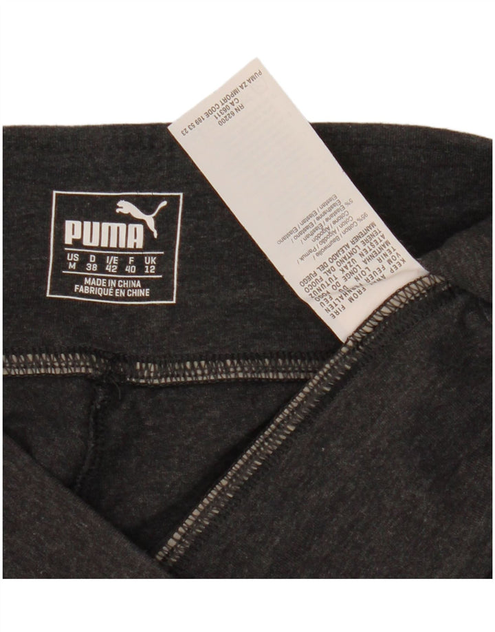 Женские леггинсы-капри Puma UK 12, хлопок среднего серого цвета