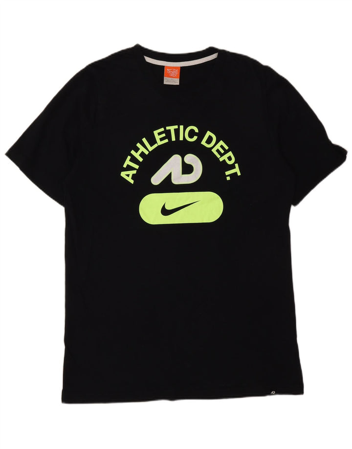 Мужская футболка с рисунком NIKE, большая, черная