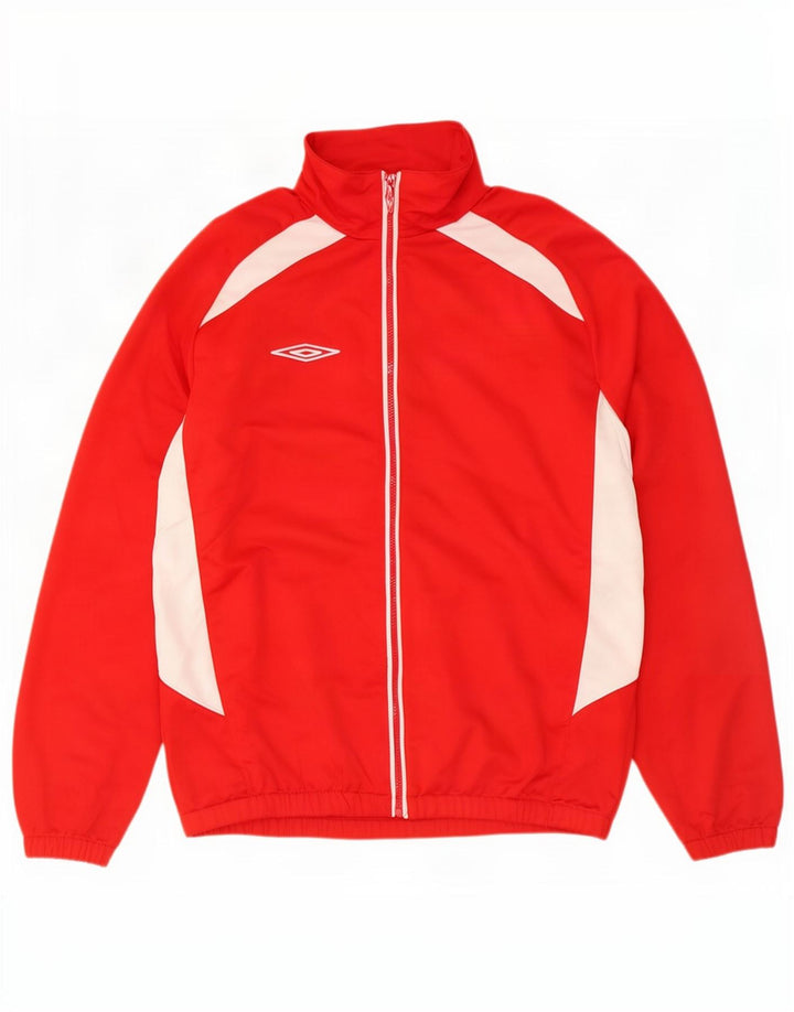 Мужская верхняя куртка Umbro, большая красная полиэстер с цветными блоками