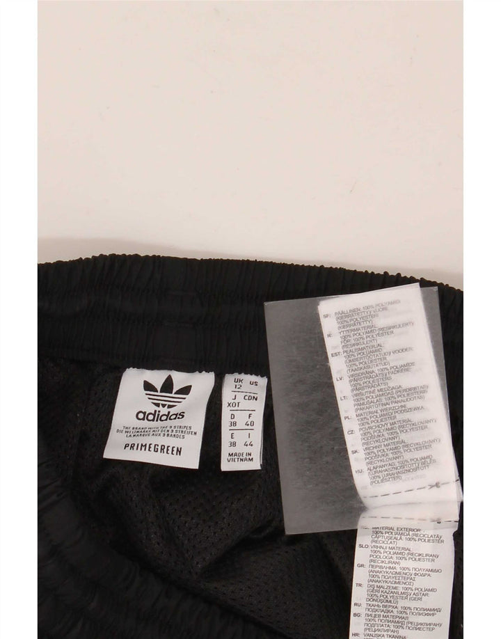 Женские спортивные шорты Adidas UK 12, средние черные из полиамида