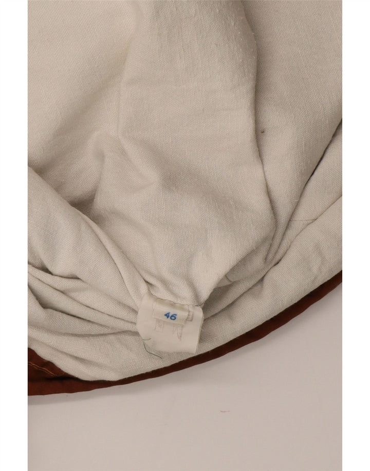 Винтажная мужская ветровка с капюшоном IT 46, маленькая, бежевая, цветной блок