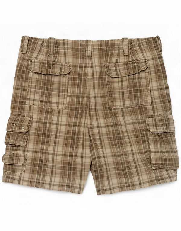 Мужские шорты-карго Eddie Bauer XL W40 Хаки в клетку, хлопок
