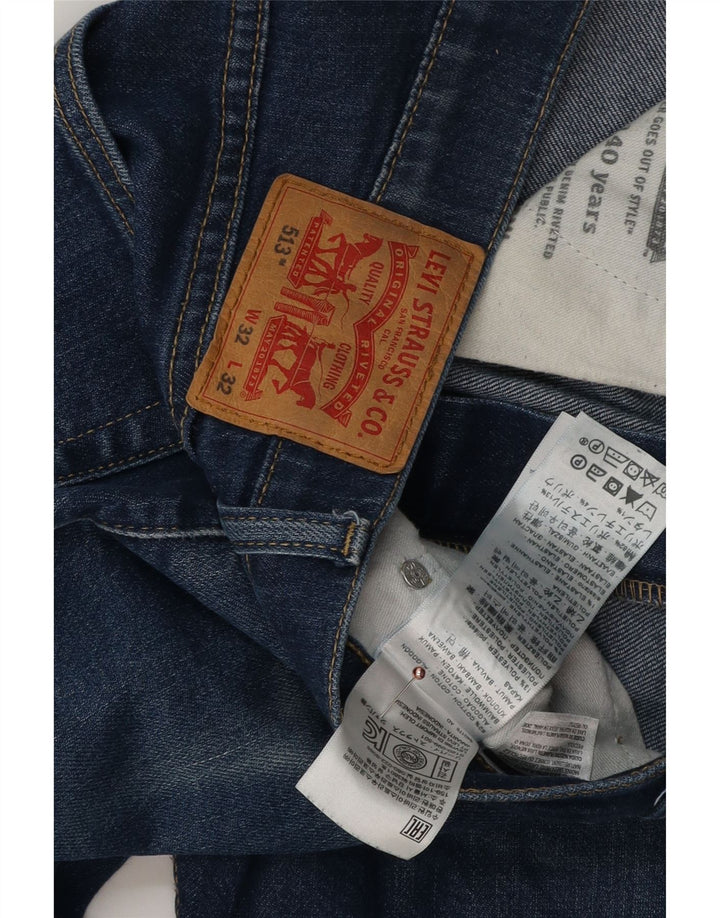 Мужские джинсы LEVI'S 513 Slim Straight W32 L32 Синие, хлопок