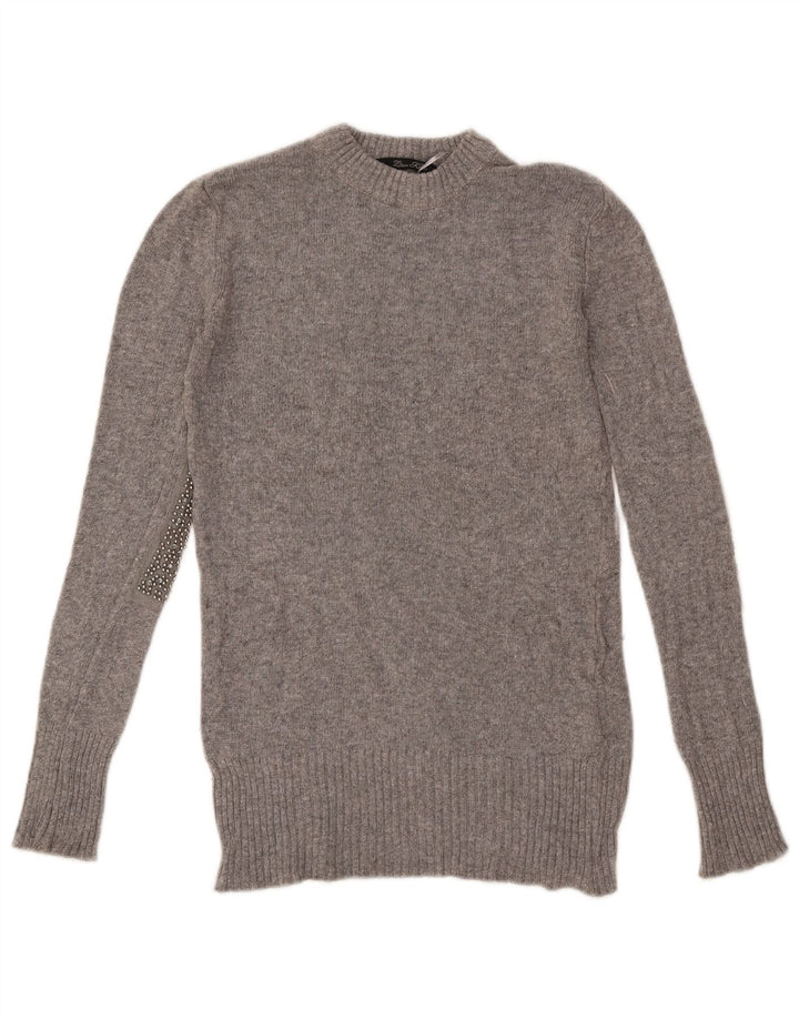 Женский джемпер с круглым вырезом Zara UK 10, маленький серый вискоза