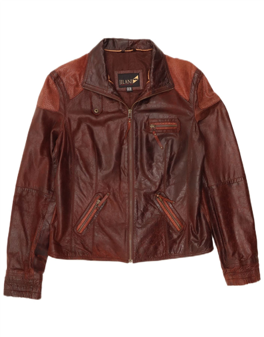 Женская кожаная куртка Jilani IT 44 Medium Burgundy Leather