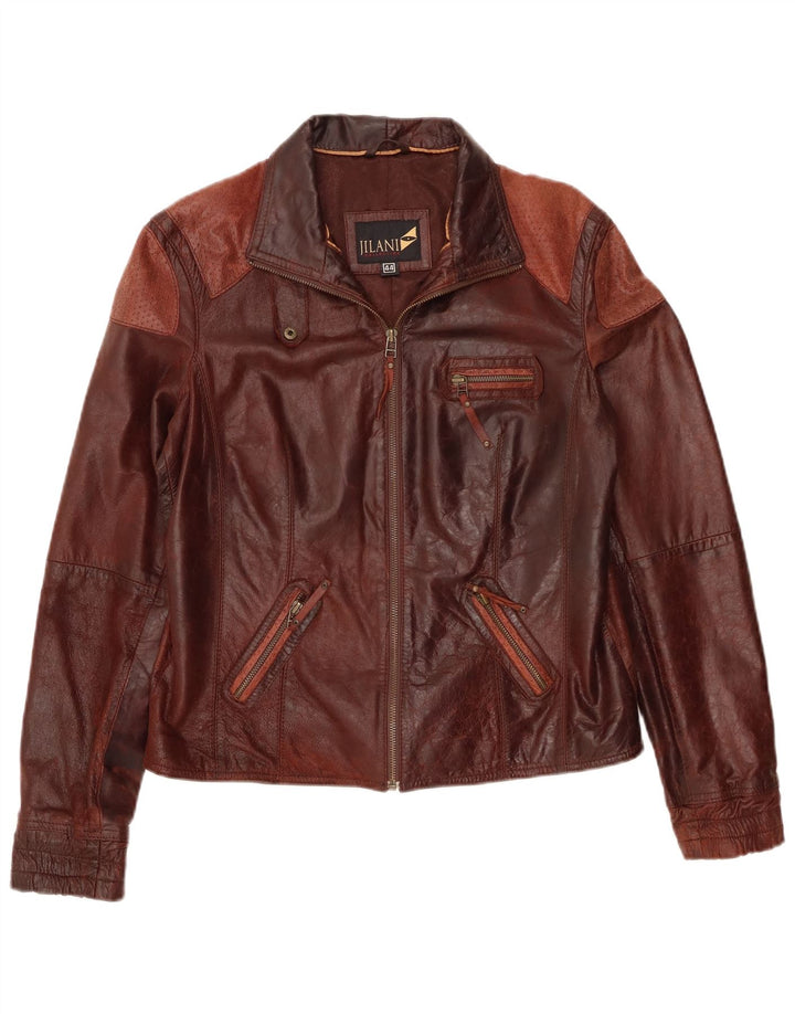 Женская кожаная куртка Jilani IT 44 Medium Burgundy Leather