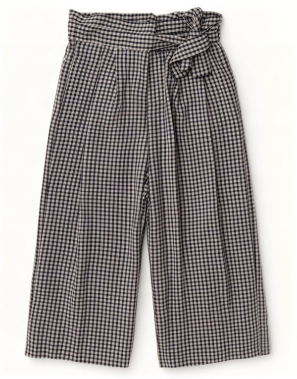 Женские брюки-капри Zara, средние W28 L22, темно-синие в клетку