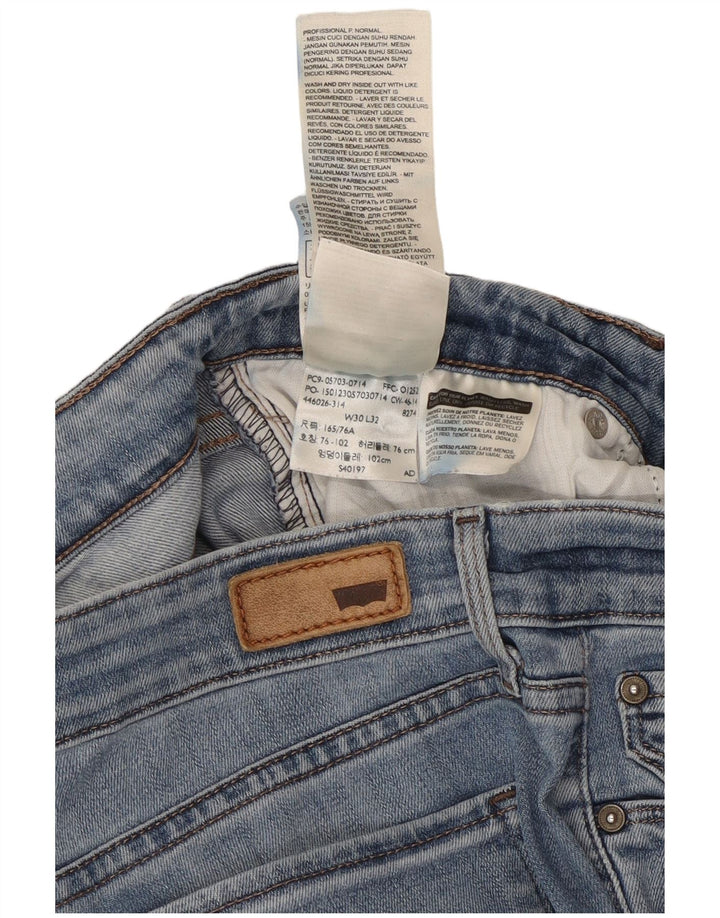 Женские джинсы скинни Levi's W30 L32 синие, хлопок
