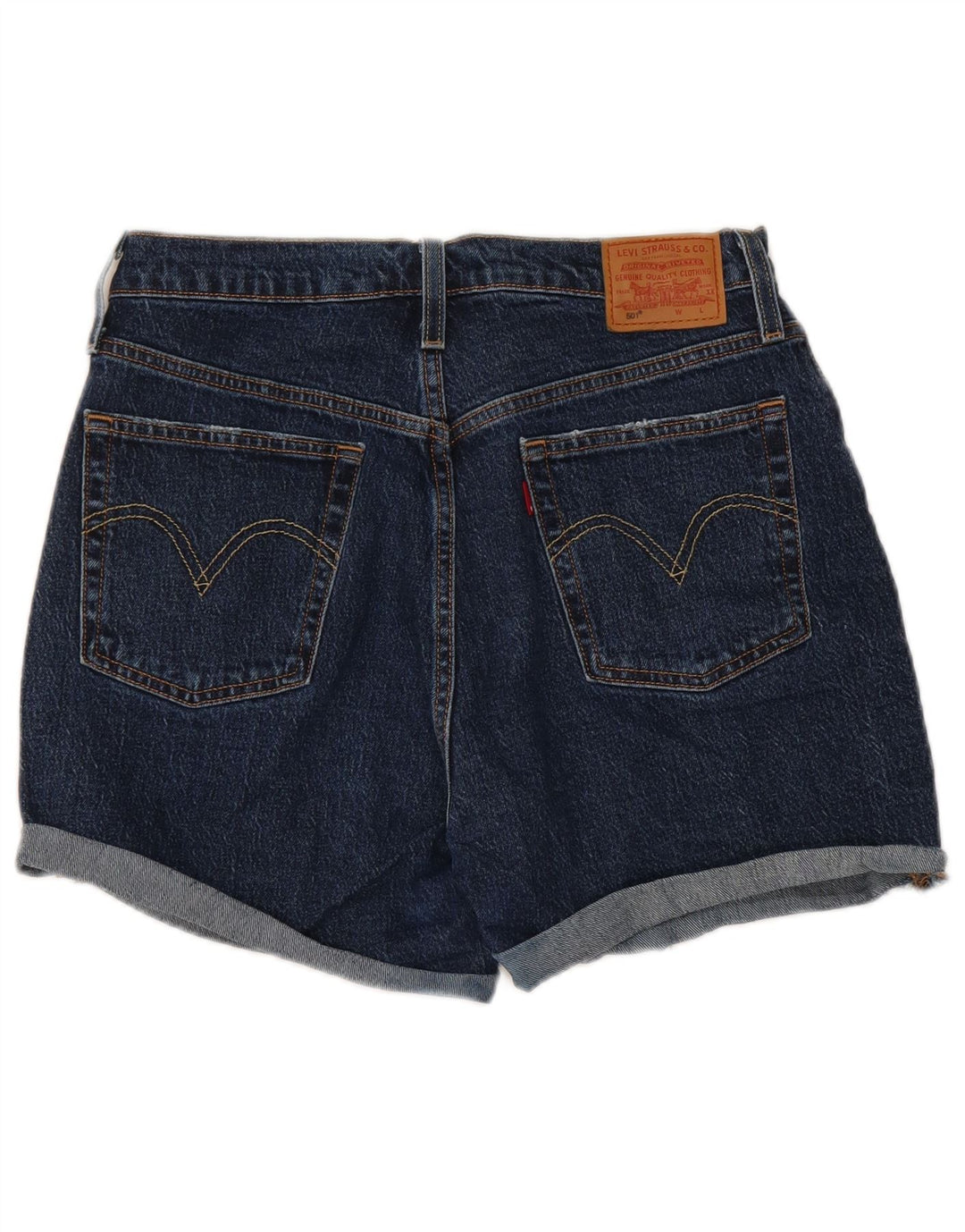 Женские джинсовые шорты Levi's 501 W30, средний темно-синий, хлопок