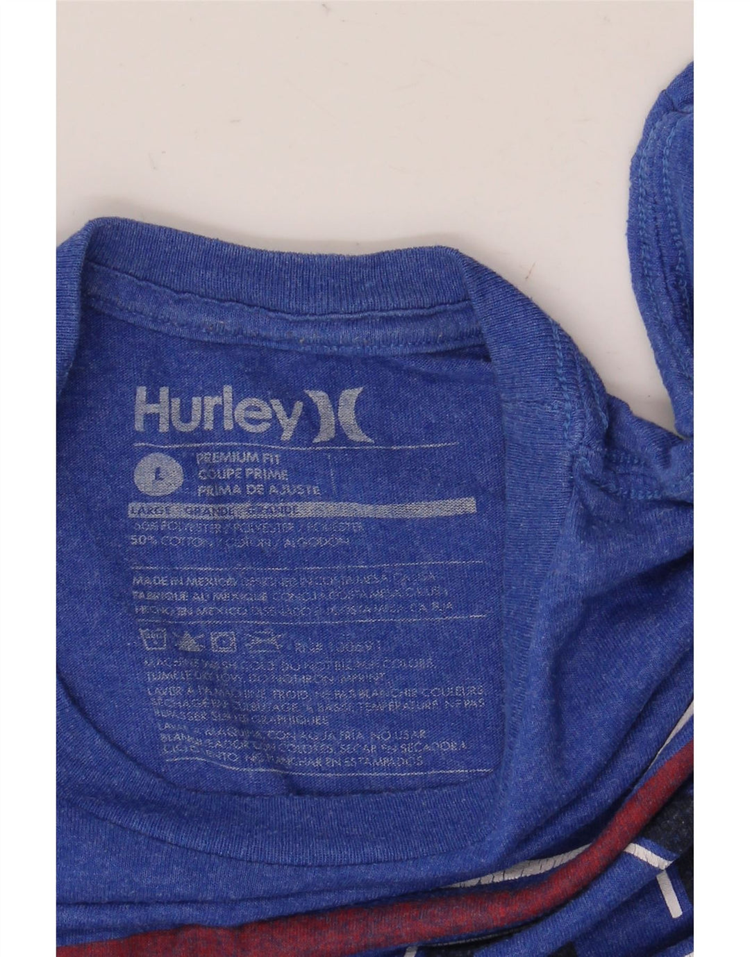 Мужская футболка премиум-класса Hurley с графическим рисунком, большой синий полиэстер