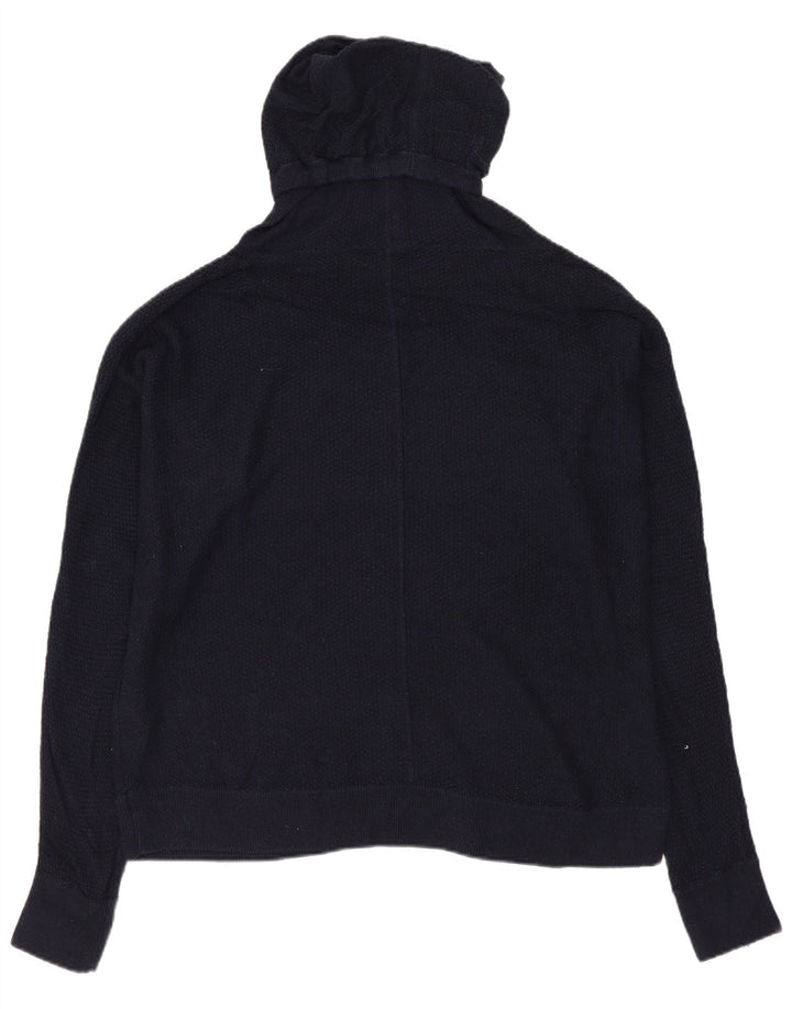 Женский свободный джемпер с высоким воротником LOUNGE UK 10, маленький темно-синий