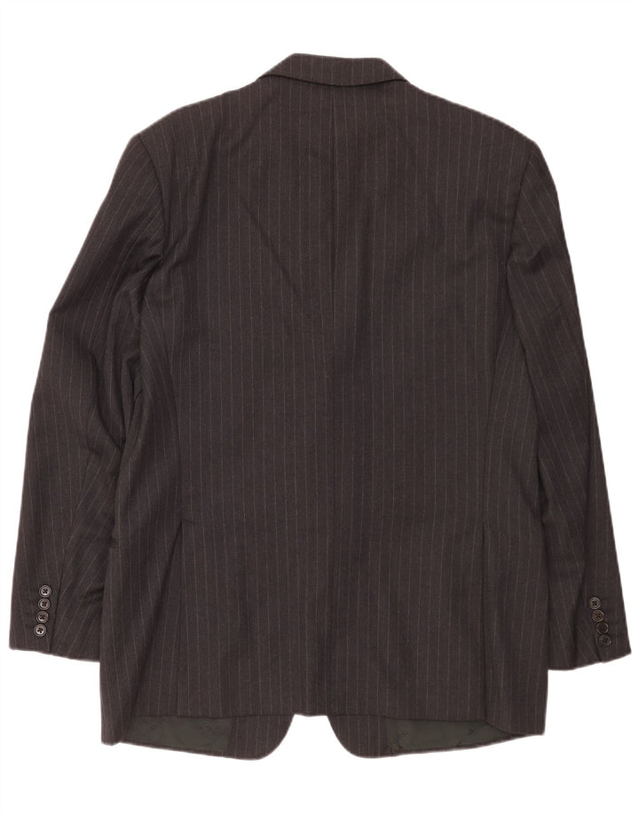 Мужской пиджак Trussardi на 3 пуговицах IT 52 XL, серая полоска из натуральной шерсти