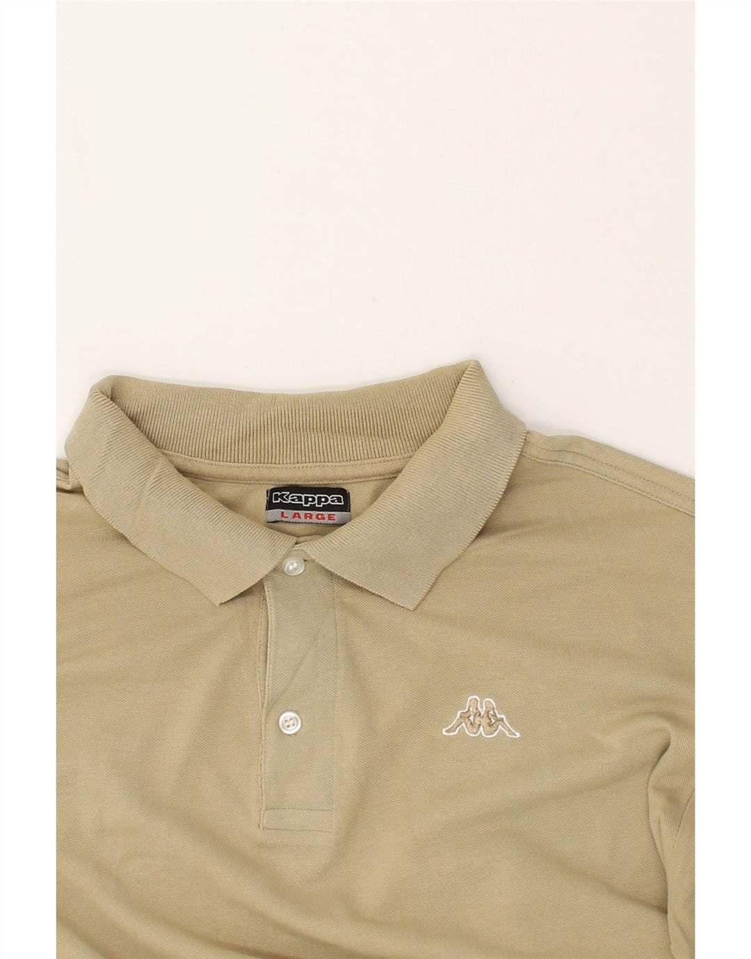 KAPPA Mens Polo Shirt Large Beige Cotton | Vintage Kappa | Thrift | Second-Hand Kappa | Used Clothing | Messina Hembry 