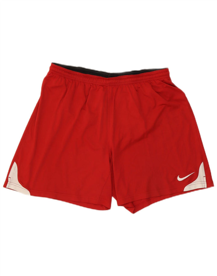 Мужские спортивные шорты Nike Dri Fit XL, красный полиэстер с цветными блоками