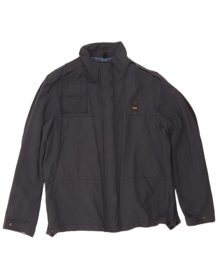 Куртка мужская в стиле милитари Blauer UK 40, большая, темно-синяя