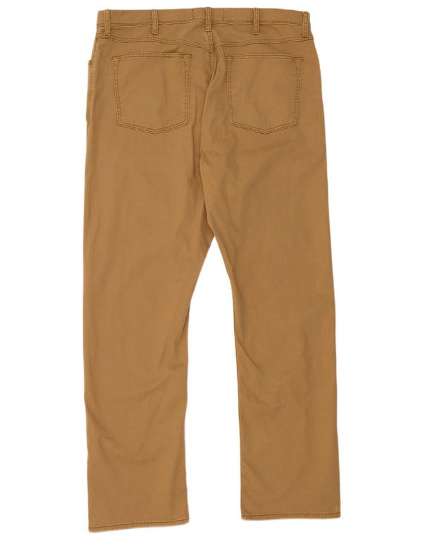 Wrangler Mens Straight Cargo Trousers W38 L32 Beige Cotton