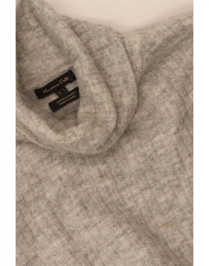 Женский свободный джемпер с высоким воротником Massimo Dutti, Великобритания 10, маленький серый
